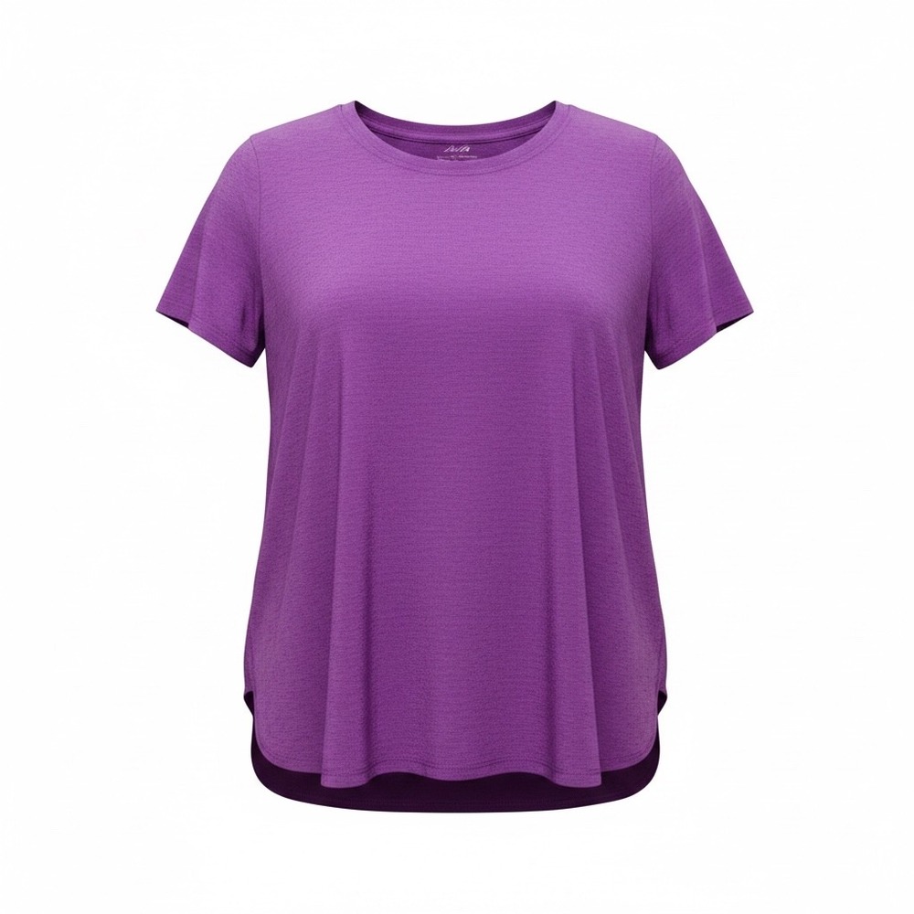 Avia Womens Purple Short Sleeve Activewear T-Shirt XL 16-18